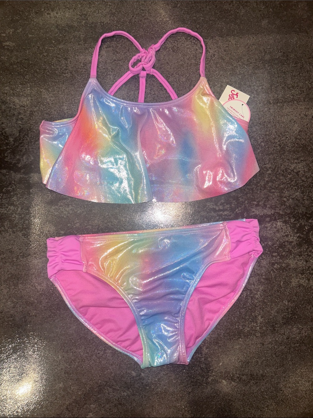 Two Justice Tankini and Bikini Swimsuits-NWT-Girls Size 16- Cute Designs! - Picture 5 of 8